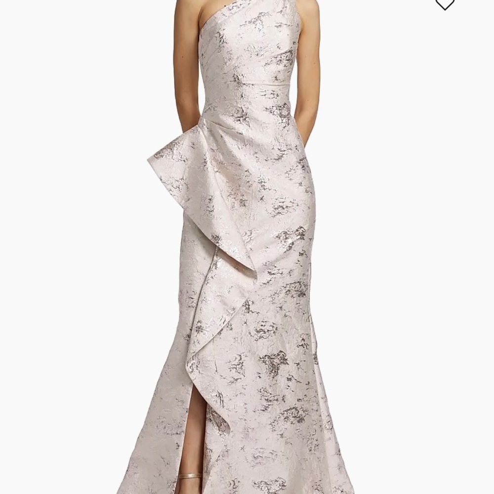Elegant One-Shoulder blush dress